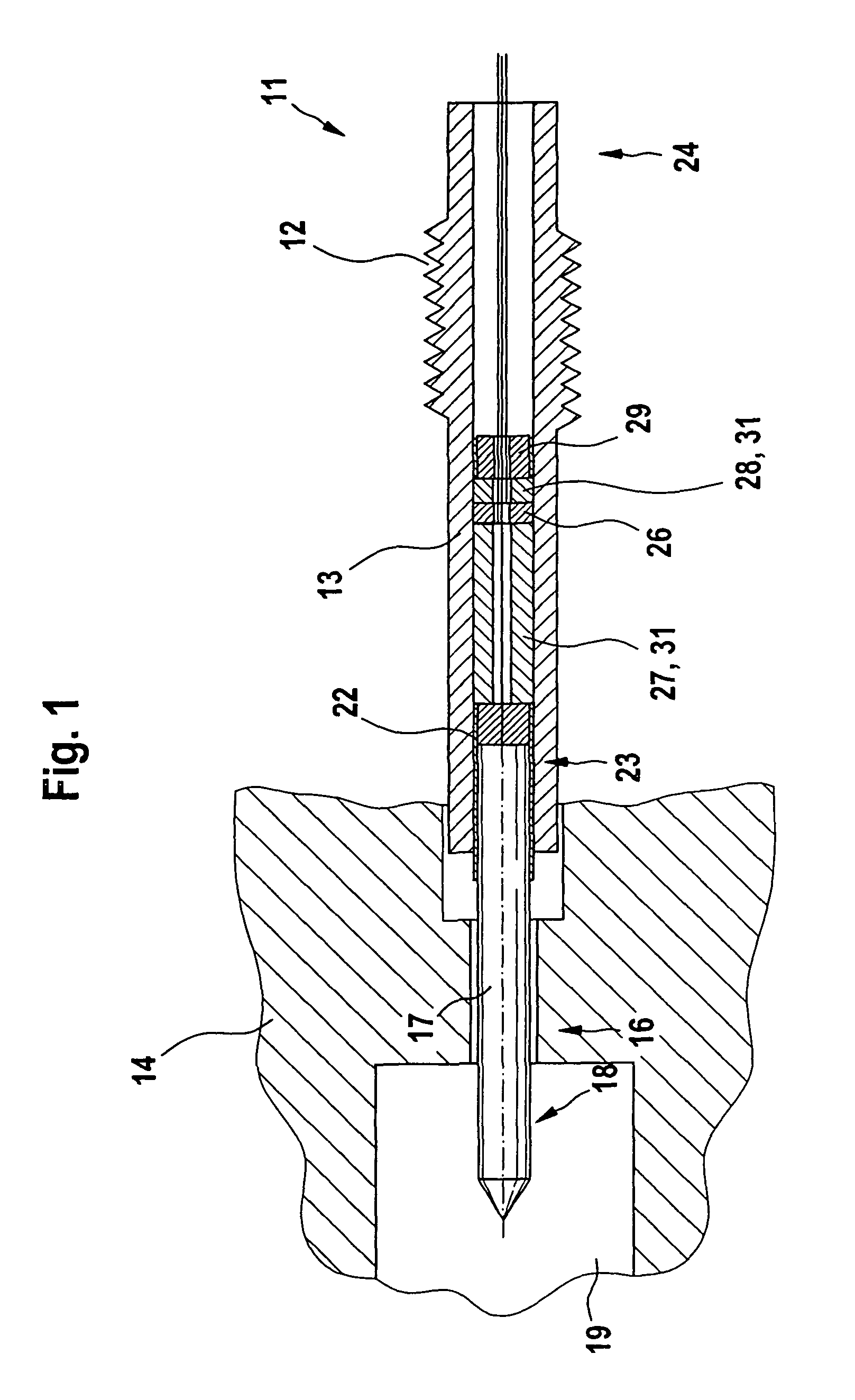 Device for detecting the combustion-chamber pressure in an internal combustion engine