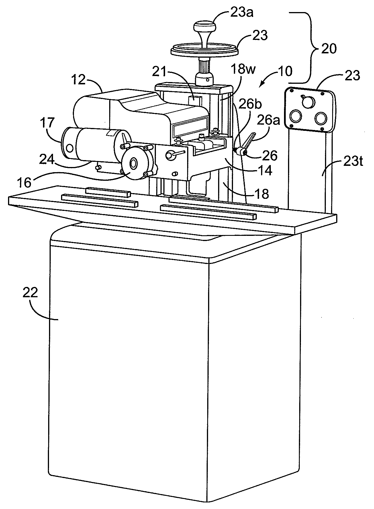 Combination Planer/Moulder With Adjustable Vertical Support and Method of Adjustment