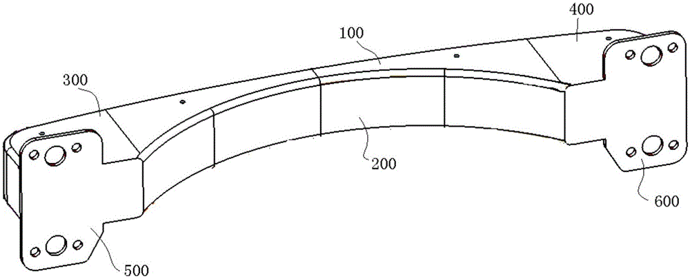 Carbon fiber automobile bumper beam and manufacturing method thereof