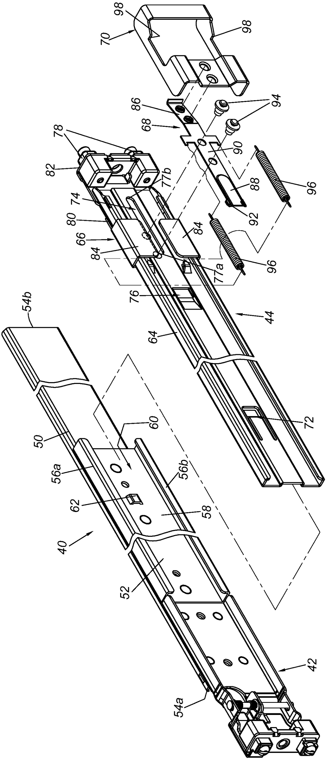 Bracket device of slide rail