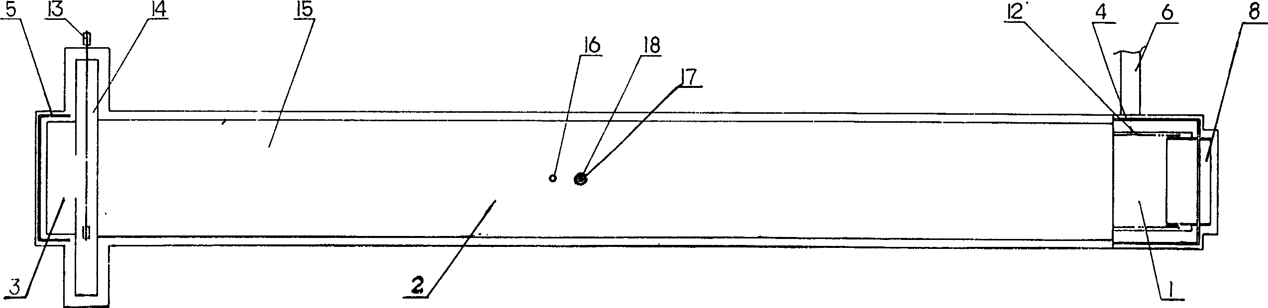 Semi-underground tunnel type methane autoclave