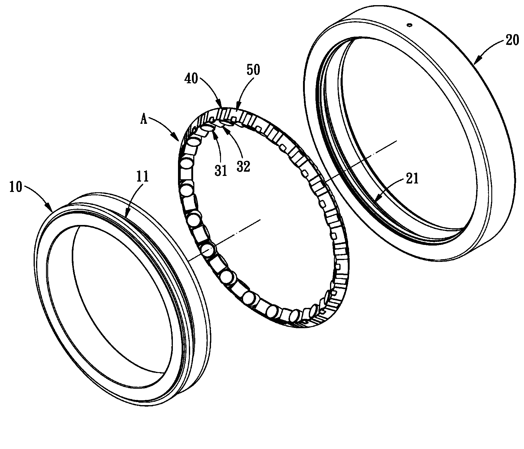 Cross roller bearing and retainer thereof