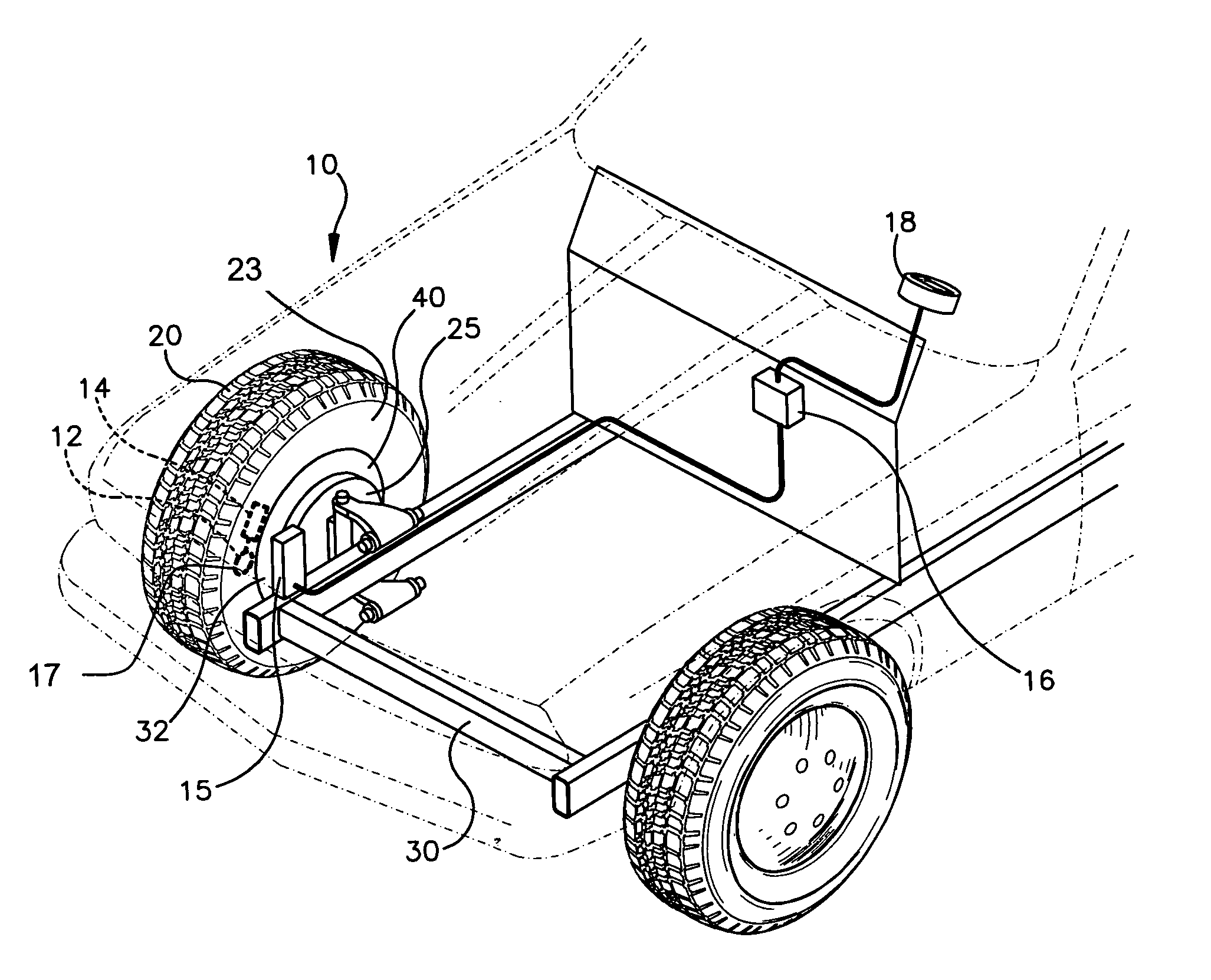 Magnetic transmitter and receiver for a tire pressure monitoring system