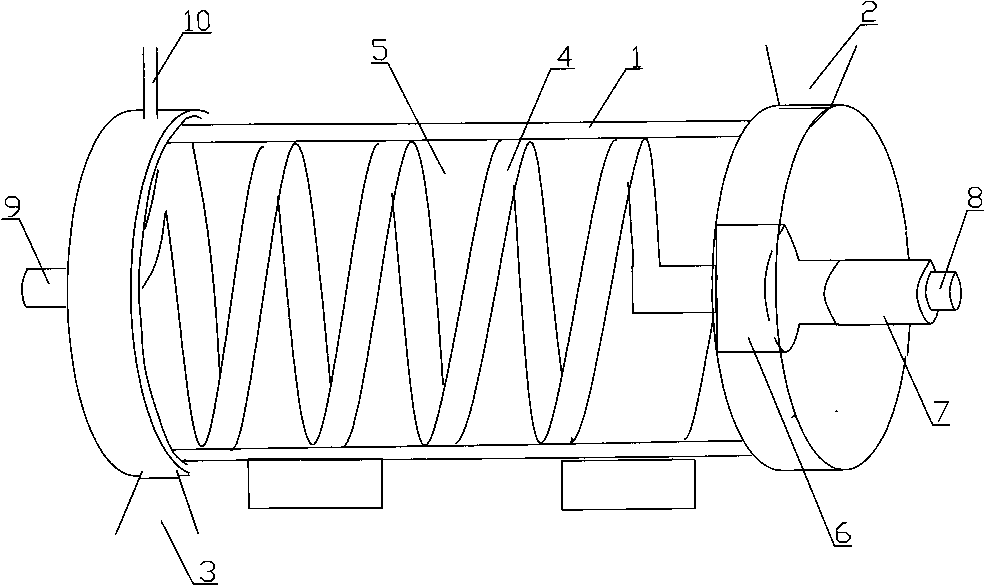 Bent pipe heating type coal substance decomposer