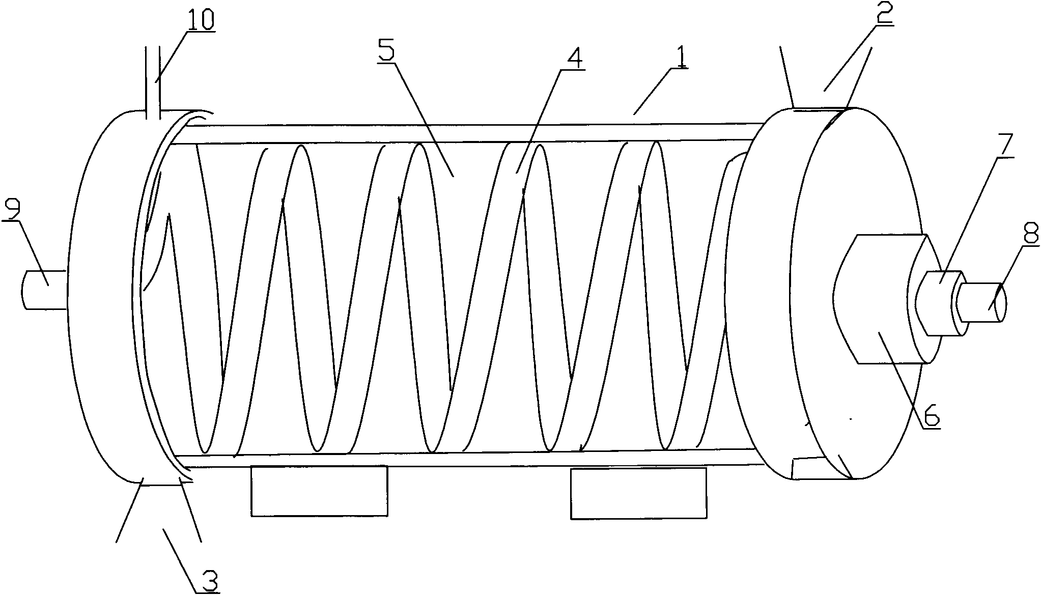 Bent pipe heating type coal substance decomposer