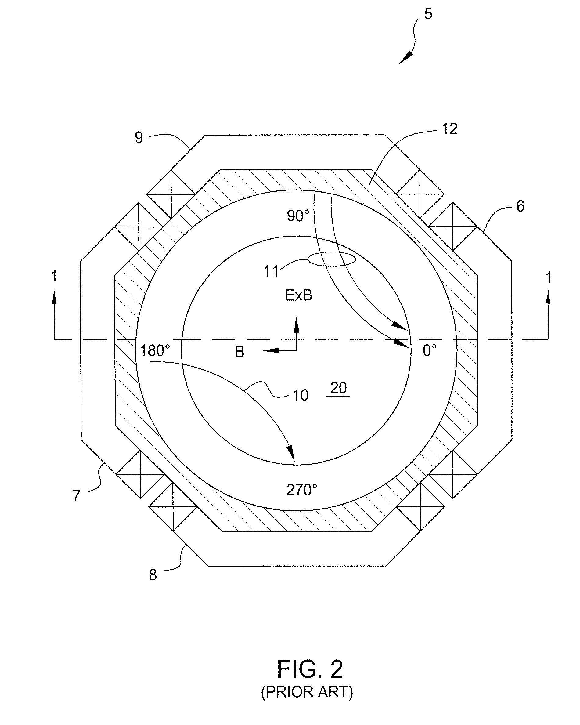 Method and apparatus for shaping a magnetic field in a magnetic field-enhanced plasma reactor