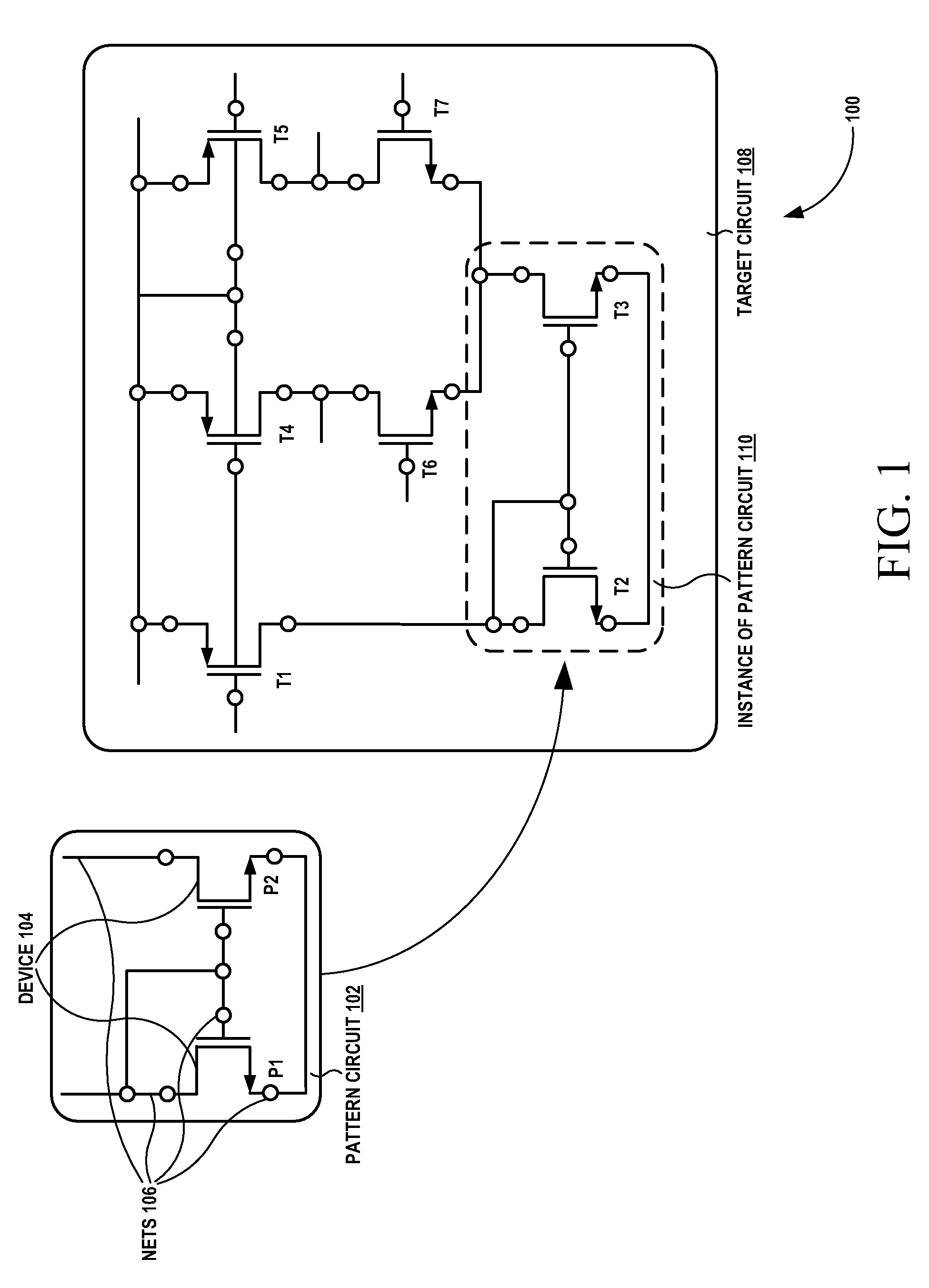 Sub-circuit pattern recognition in integrated circuit design