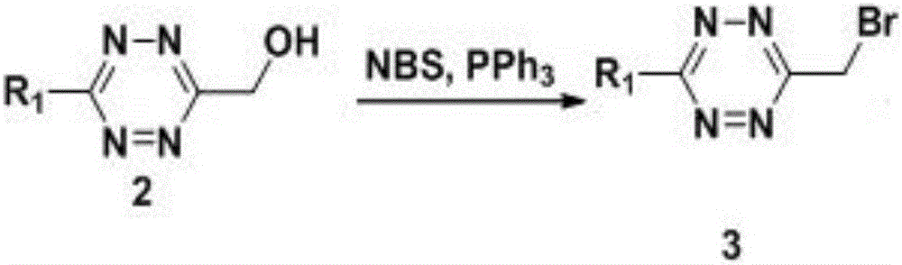 Tetrazine compound, method for preparing same and application of tetrazine compound