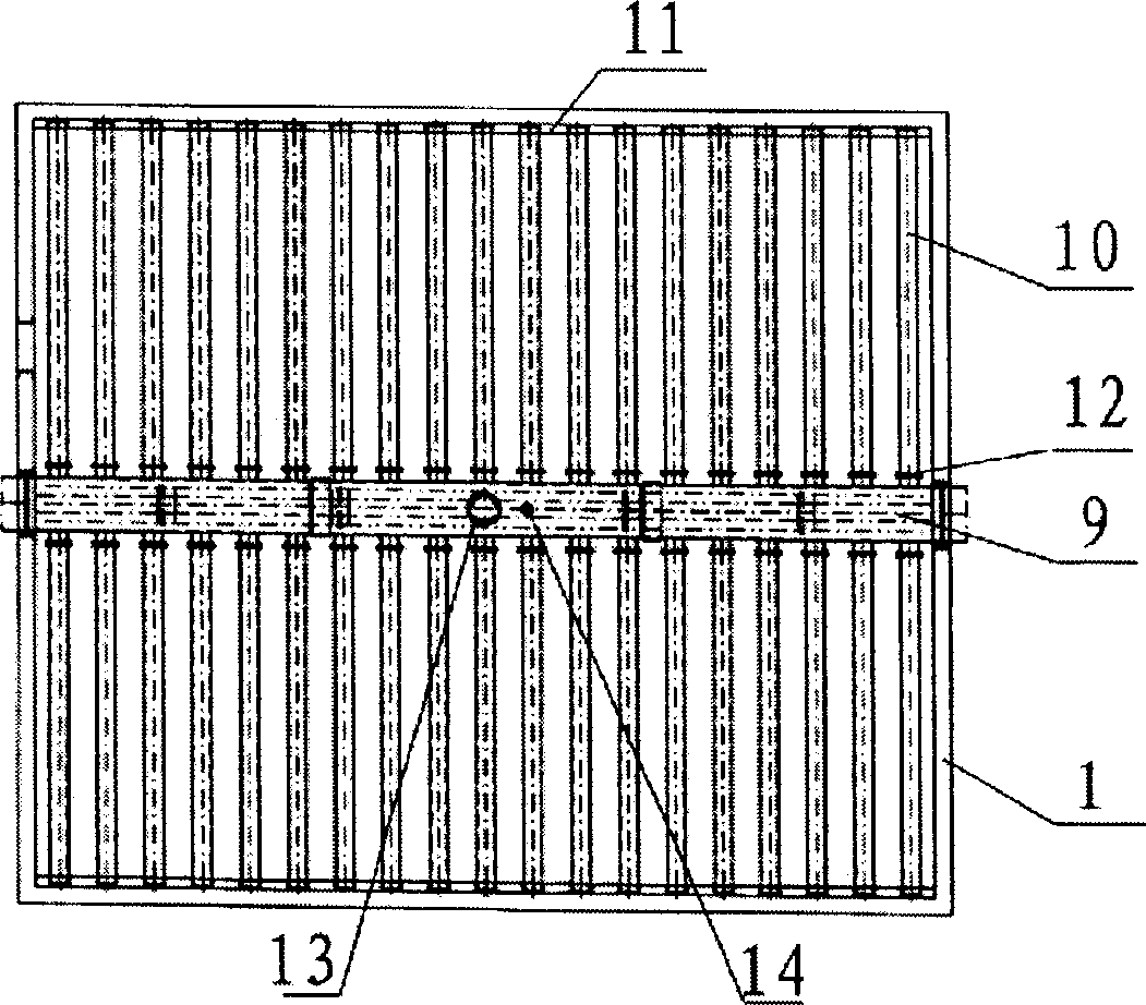 Square absorption tower for wet method desulfurization of flue gas