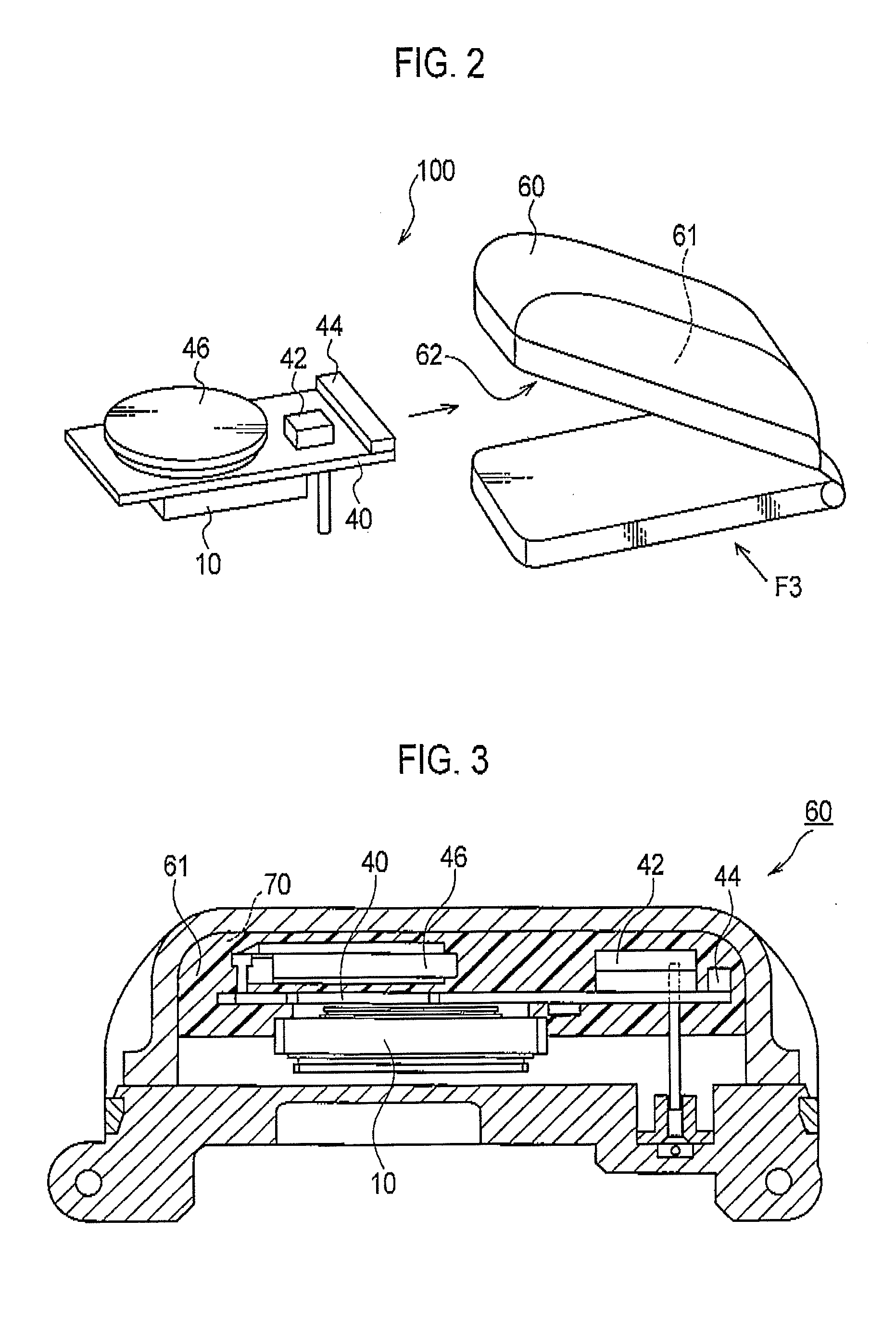 Device for acquiring information regarding the inside of a tire