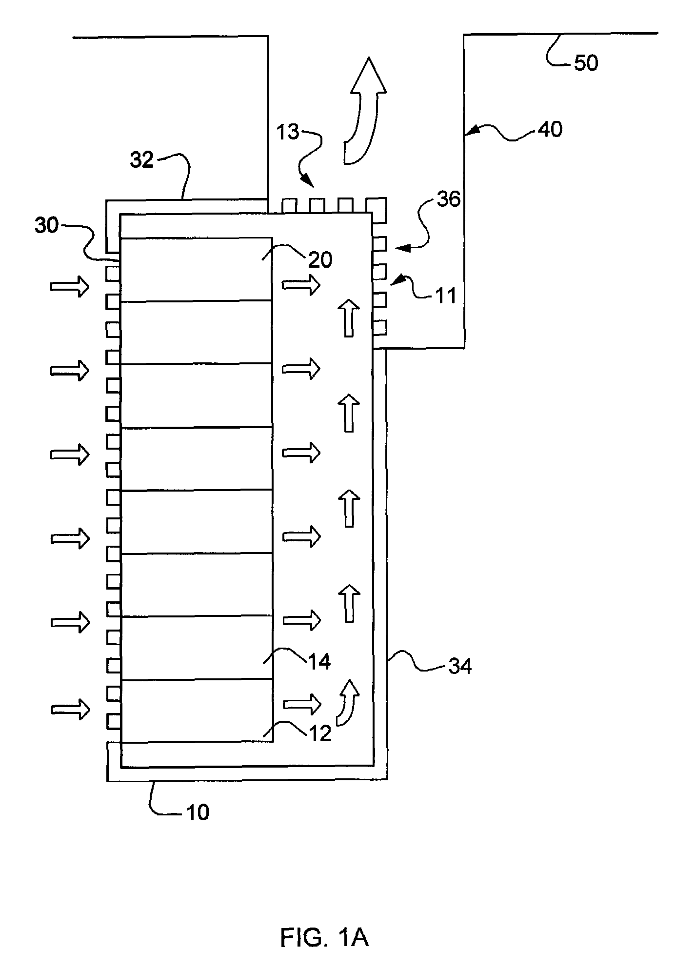 Assembly for extracting heat from a housing for electronic equipment
