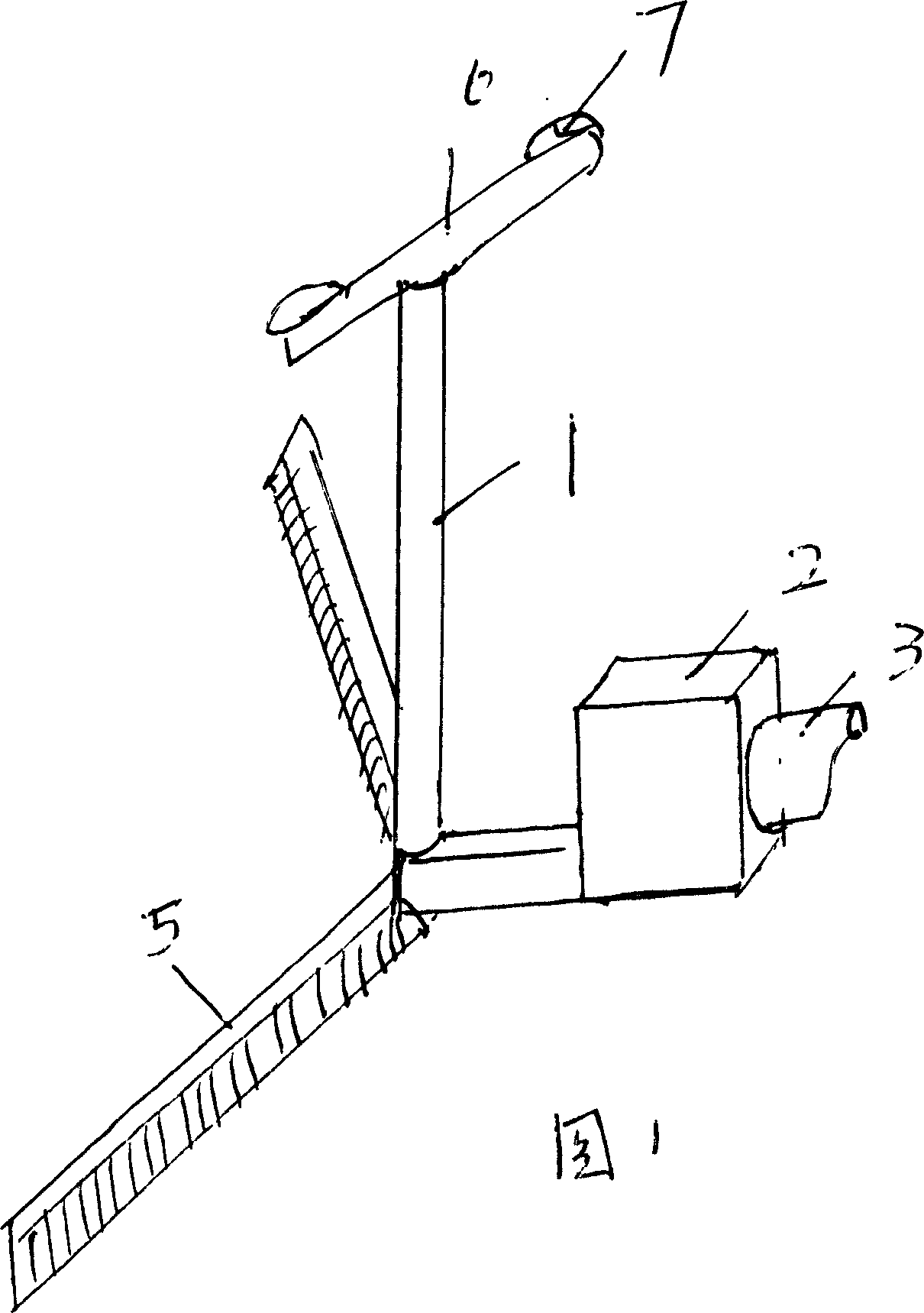 Ball picking device for court
