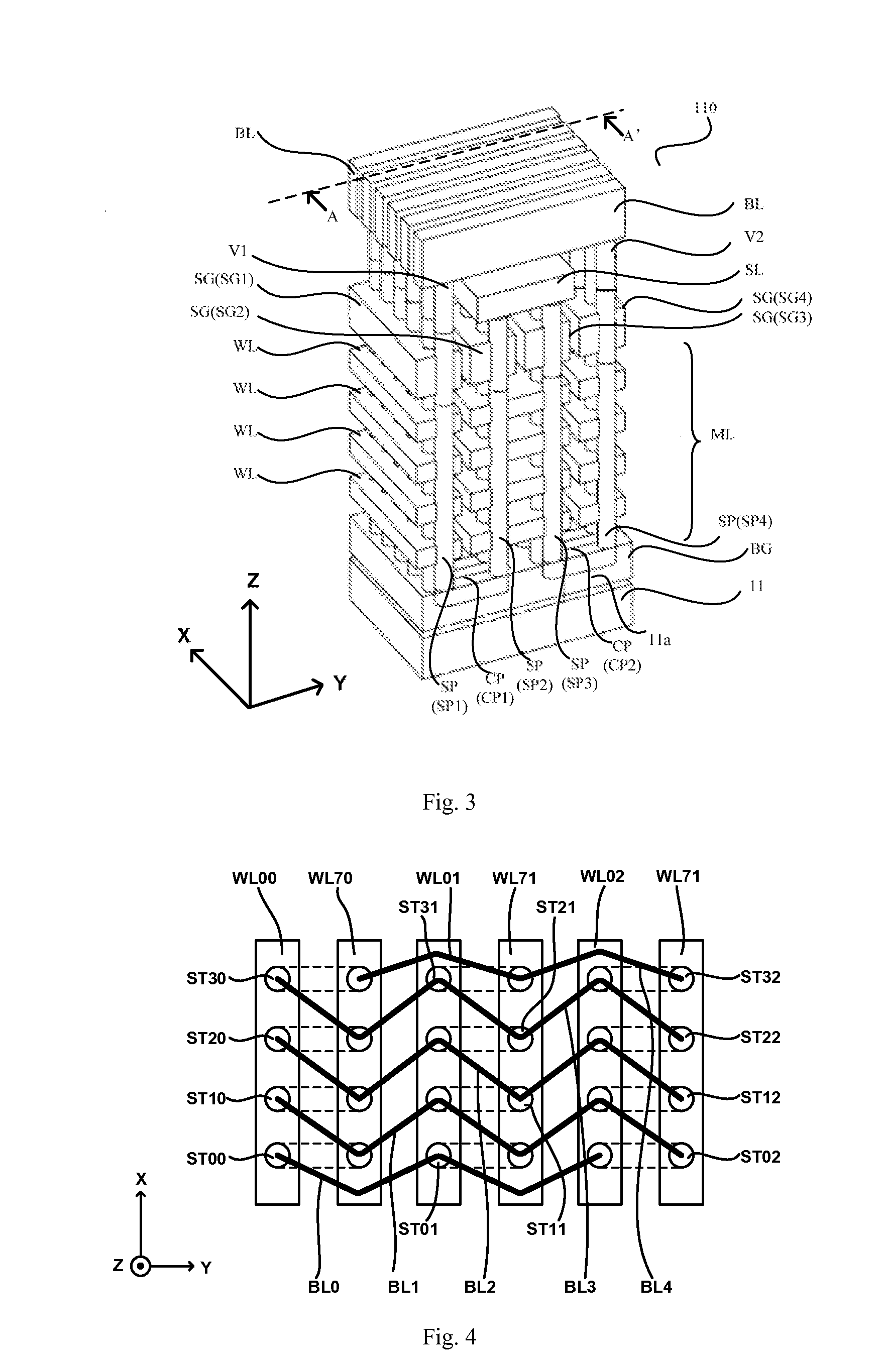 Vertically foldable memory array structure