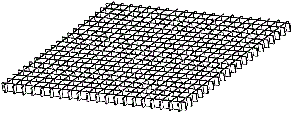 Orthogonal card core metal honeycomb plate
