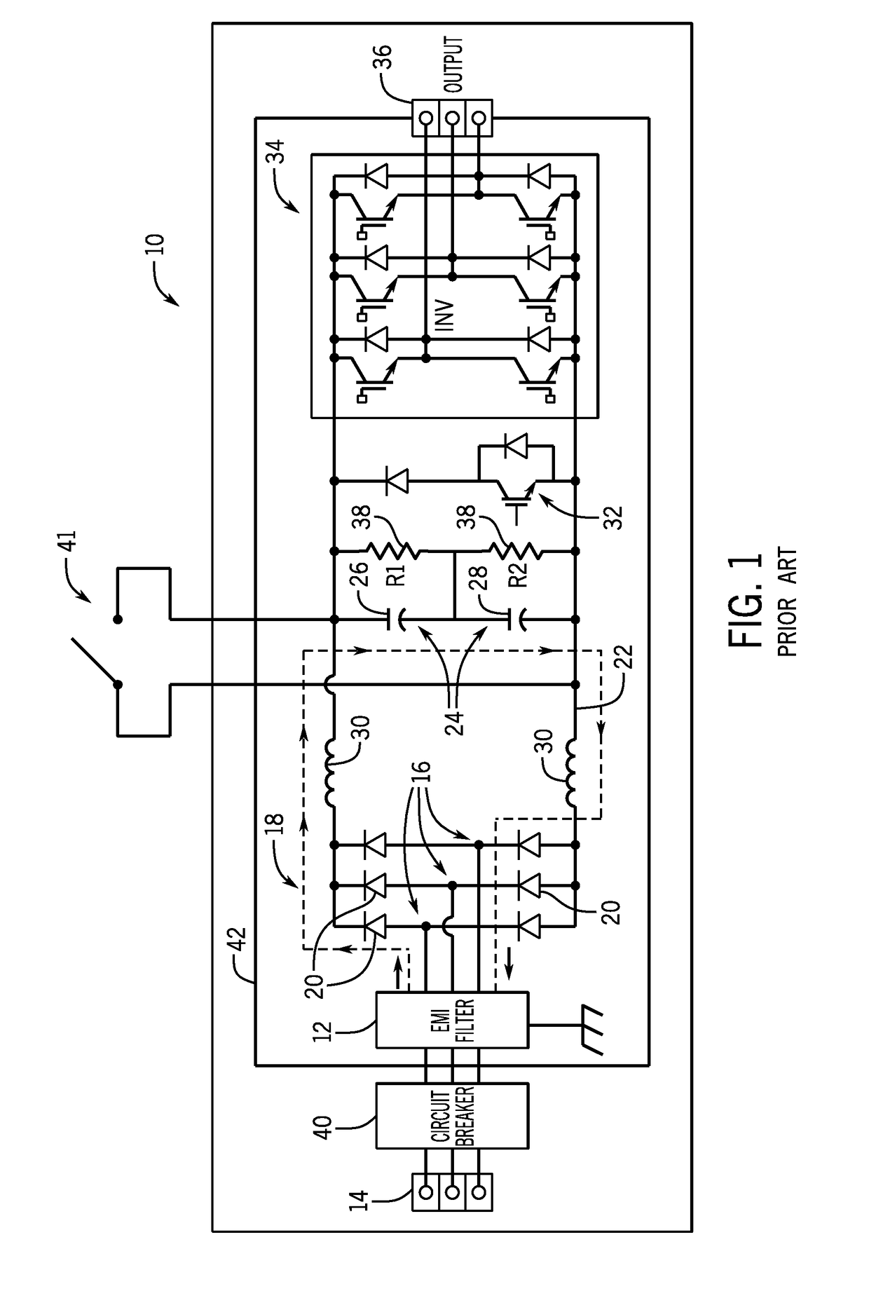 Adjustable speed drive with integrated solid-state circuit breaker and method of operation thereof