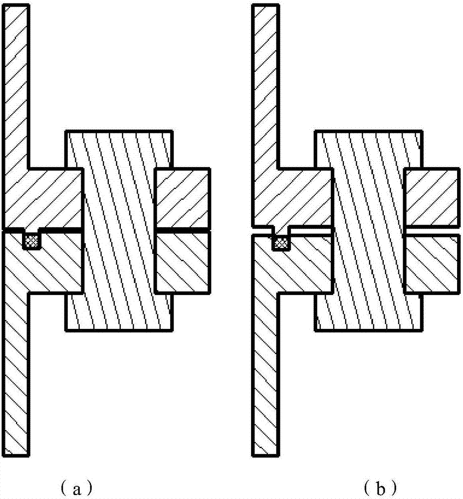 Two-part supporting type flange connecting structure and designing method thereof