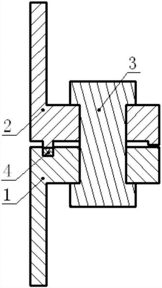 Two-part supporting type flange connecting structure and designing method thereof