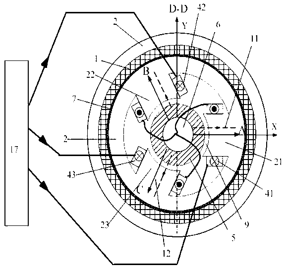 Constant current biased radial-axial magnetic bearing