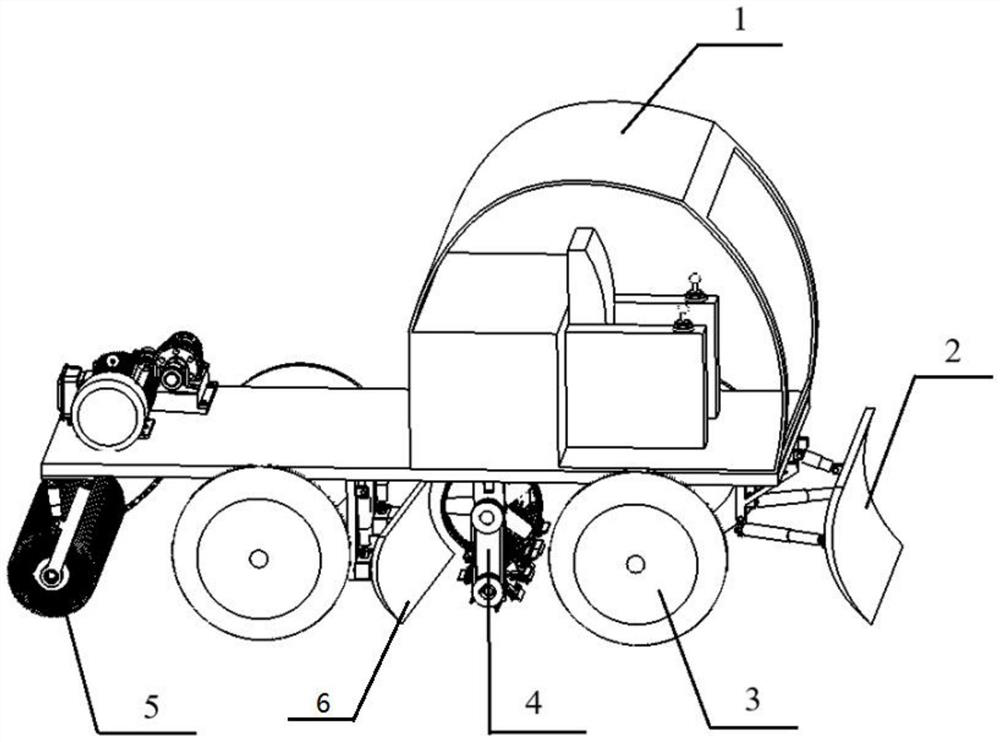 Road snow removing and ice breaking machine