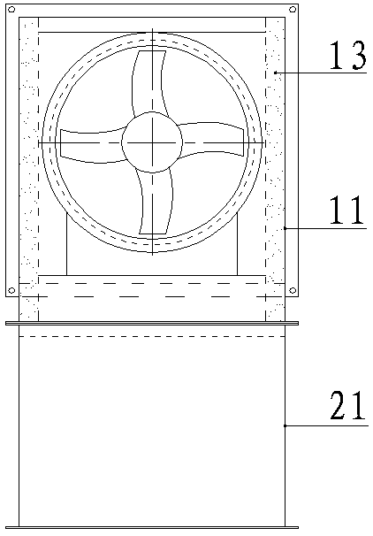 Composite silencer for wall surface exhaust fan