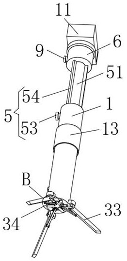 Surveying instrument with adjustable bracket angle and height