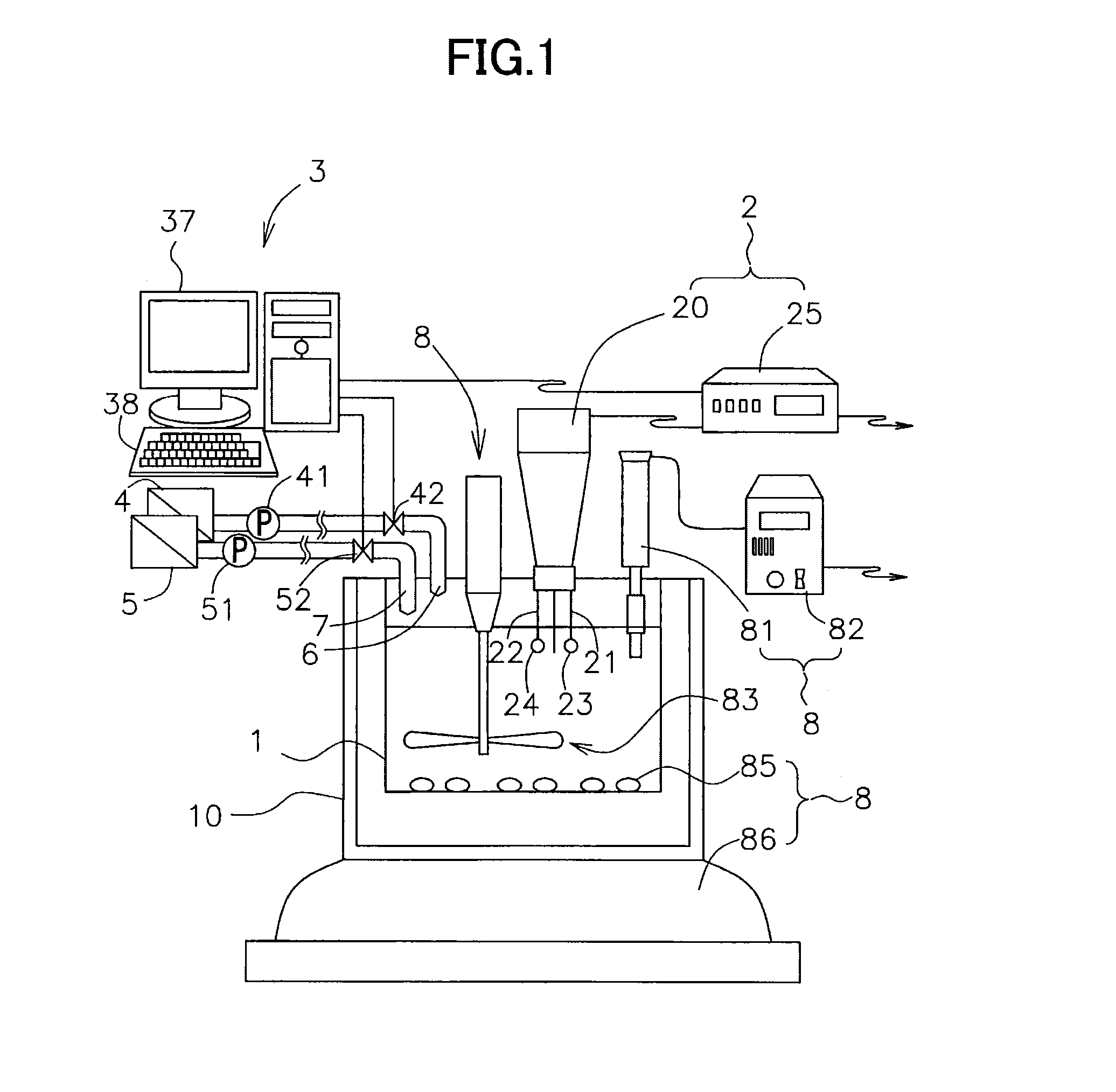 Device and process for producing composite particles