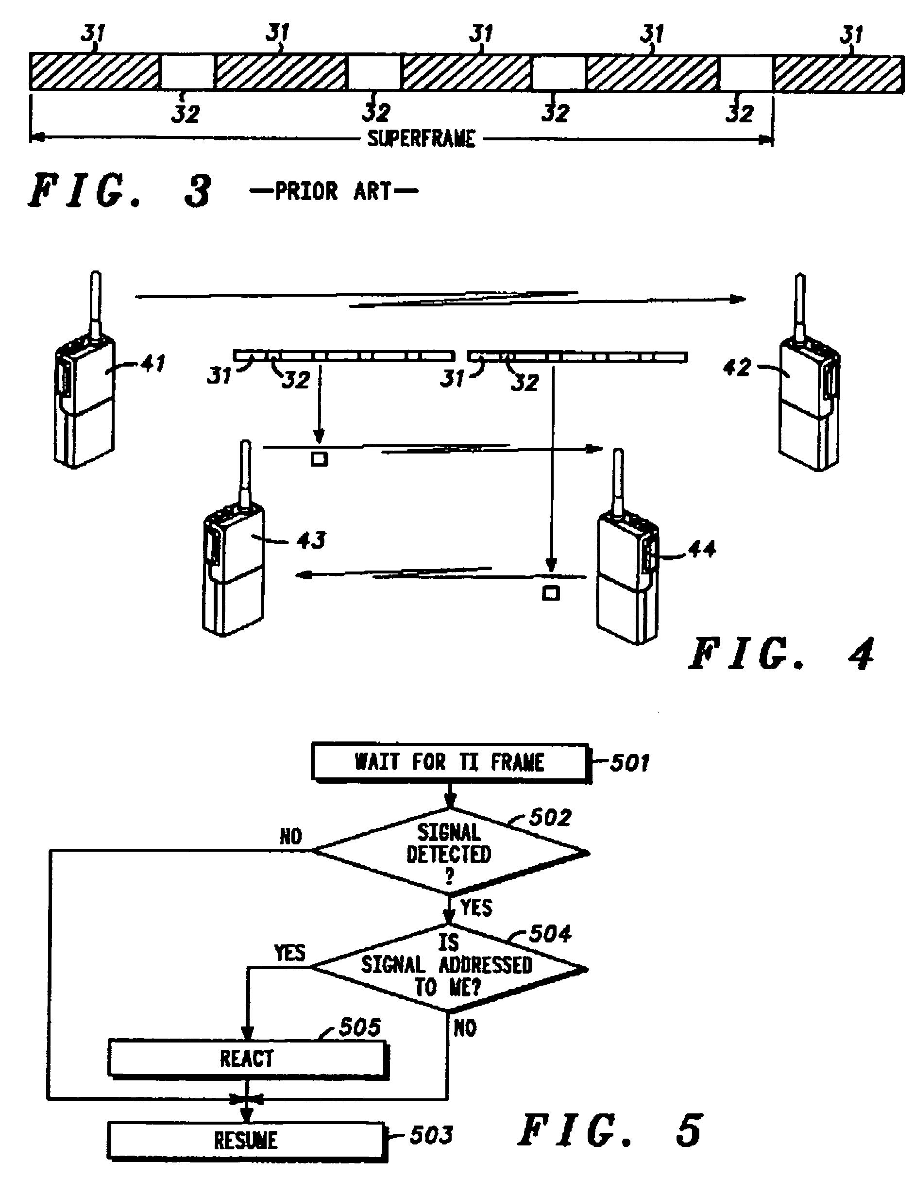 Method and system for communicating using a quiescent period