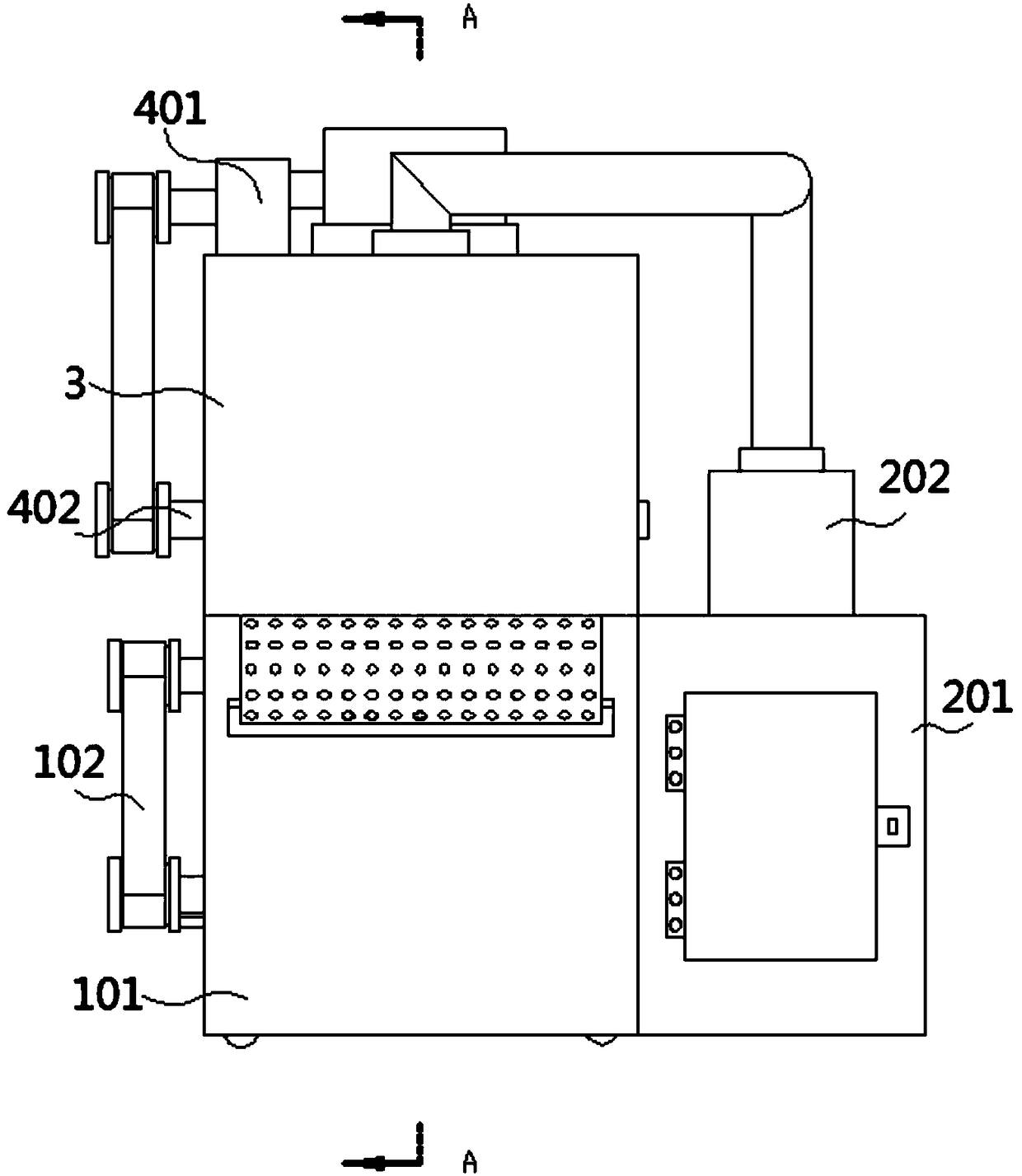 Monocrystal rock sugar air drying and conveying device