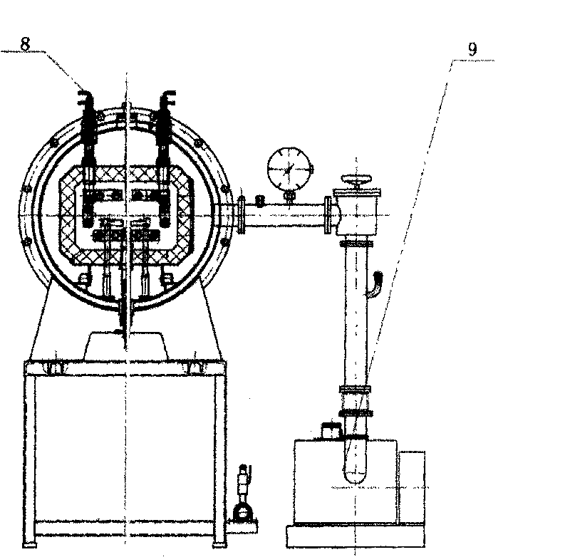 Quick reaction synthesis type high temperature atmosphere stove and method for synthesizing ceramic powder