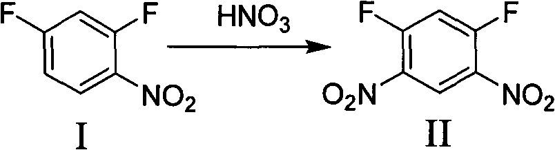 Method for preparing 2-(5-fluoro-2,4-dinitrophenoxy) acetic acid and ester thereof