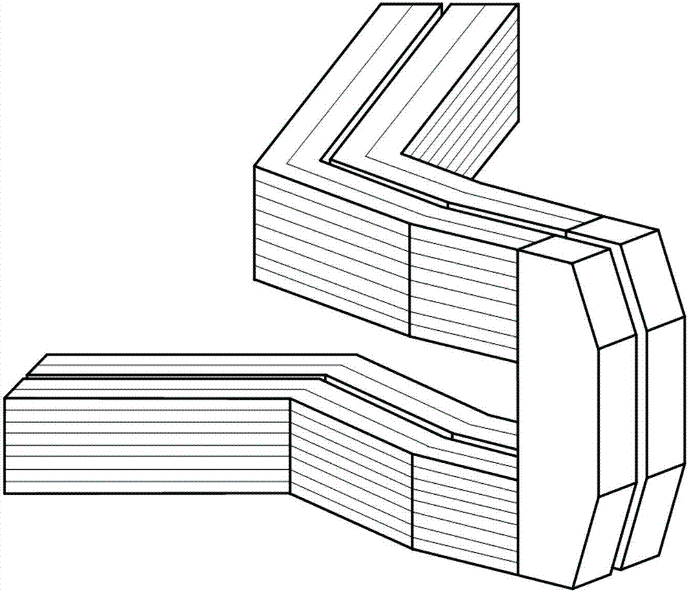 A steam turbine generator stator bar and a method for transposition of inner strands of the stator bar