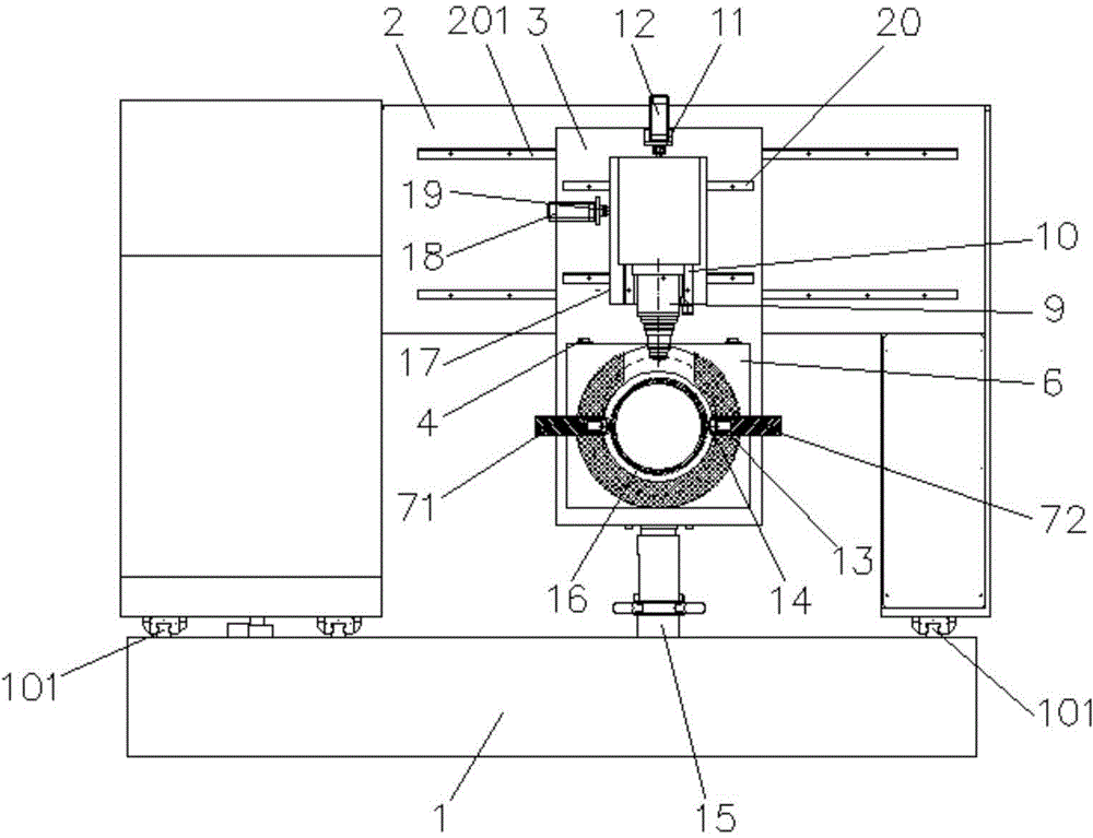 Circular tube form tracking laser cutting machine