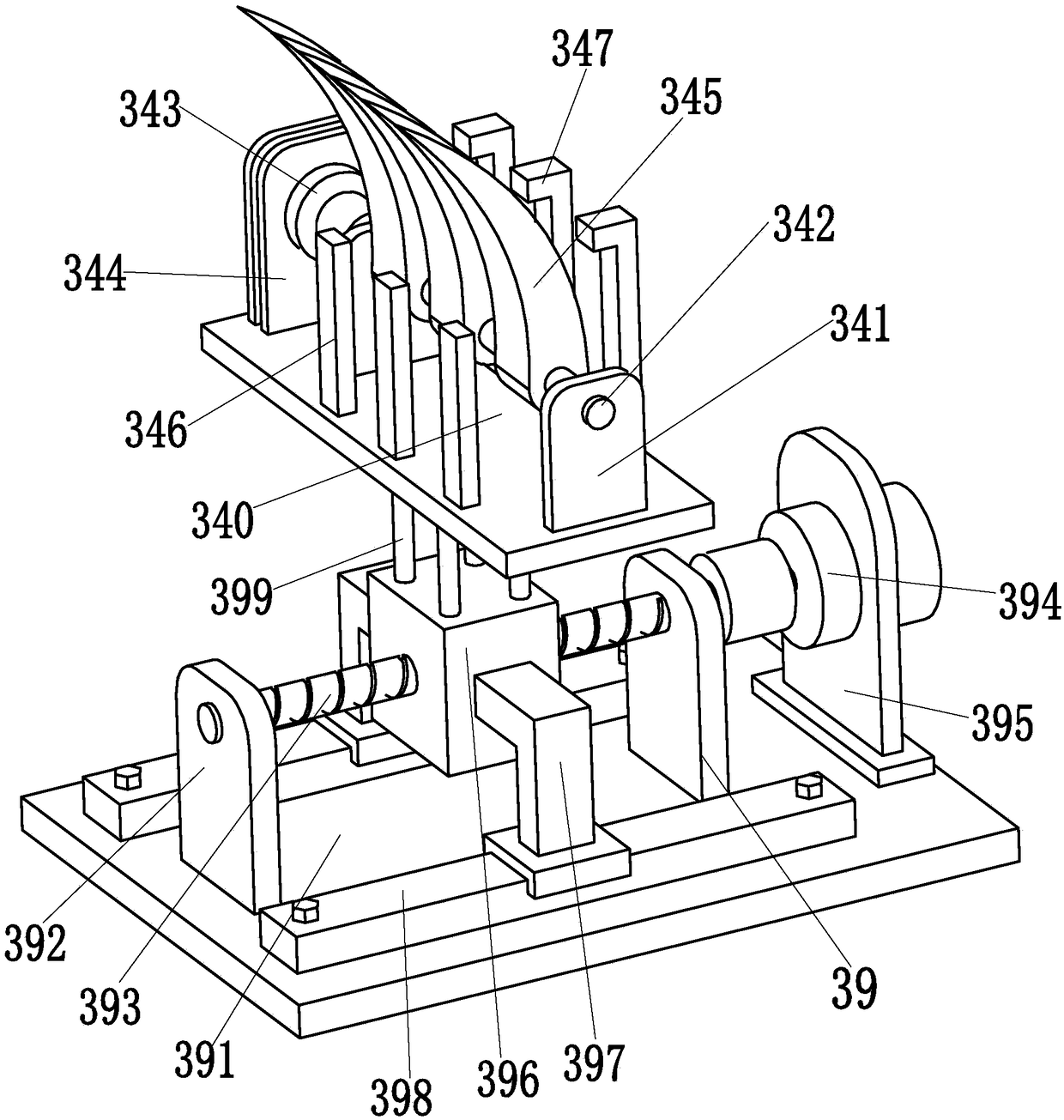 An automatic conveying device for rice straw