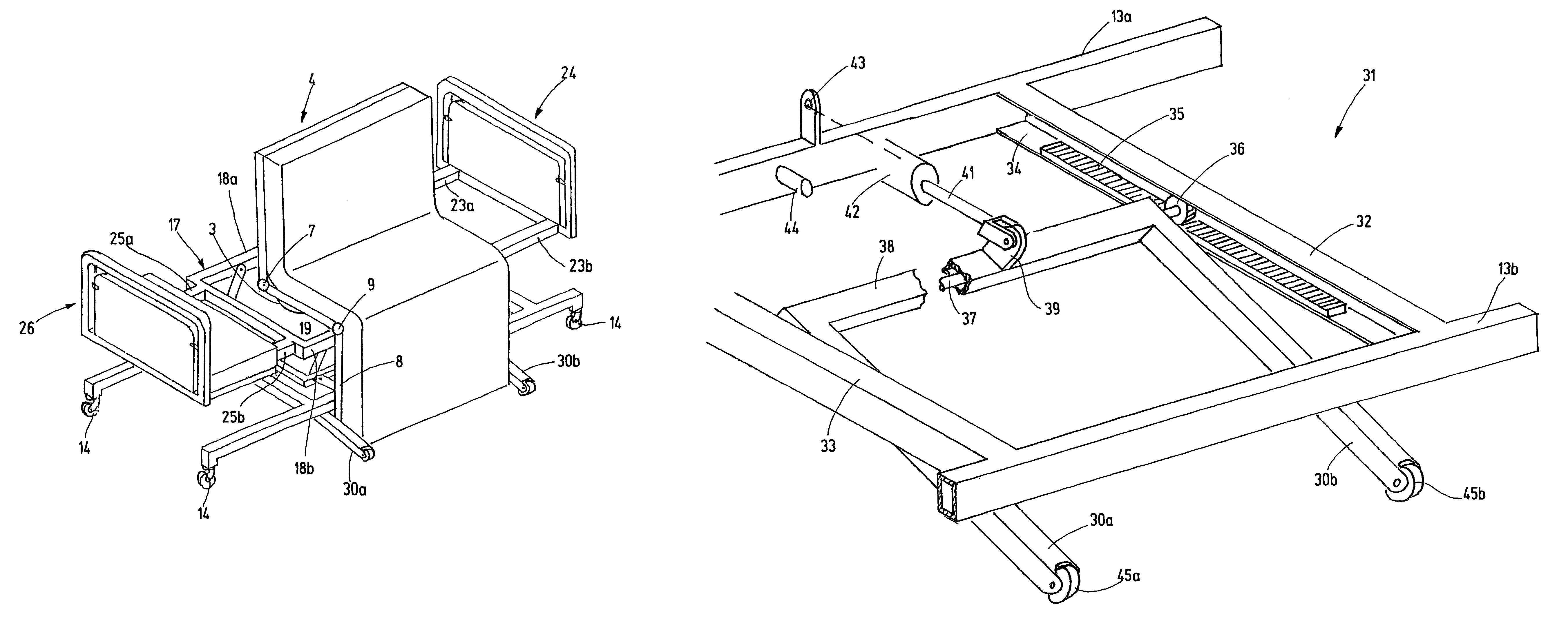 Rotating bed with improved stability