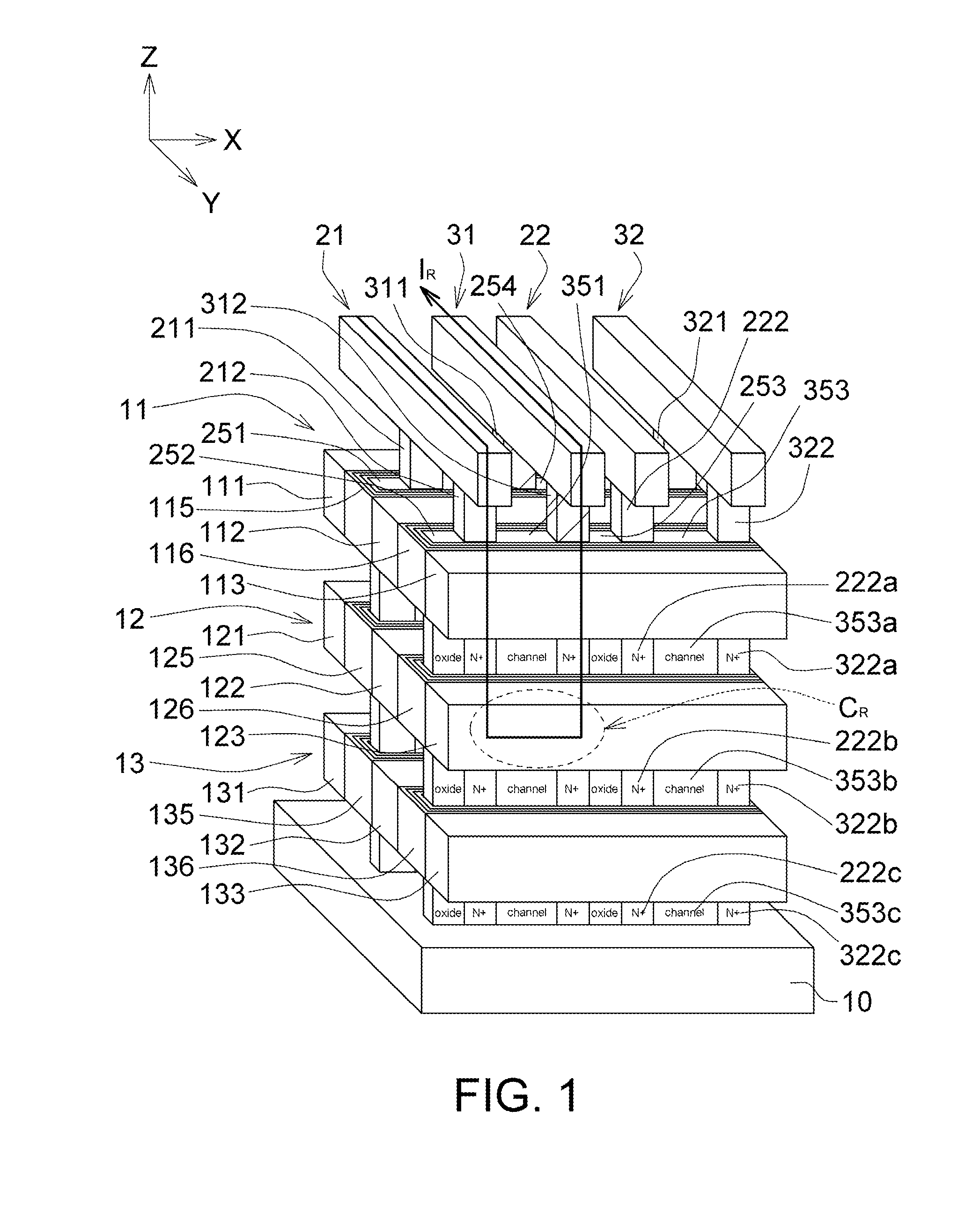 Three-dimensional stacked and-type flash memory structure and methods of manufacturing and operating the same hydride