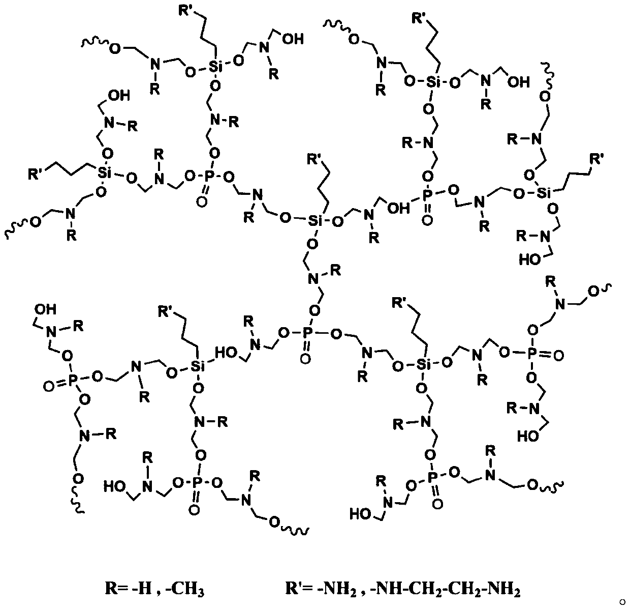 Phosphorus-silicon-nitrogen ternary synergistic flame retardant and preparation method thereof