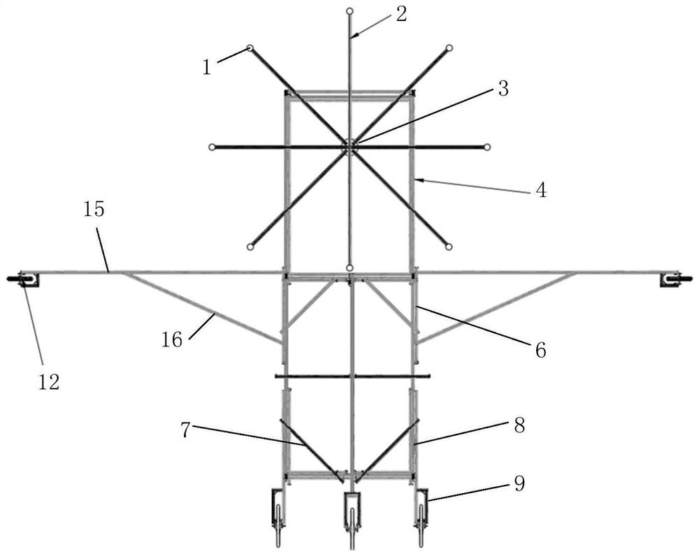 Pumped storage power station inclined shaft tunnel appearance inspection and measurement device and arrangement method