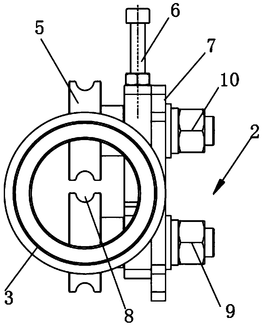 Concentric steel belt armoring machine rotation preventing device