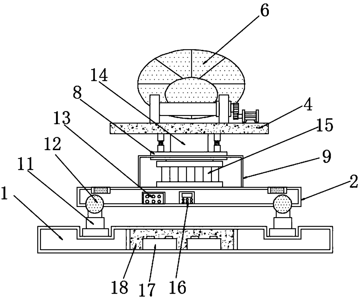 Adjustment-facilitating aerospace radar fixing device