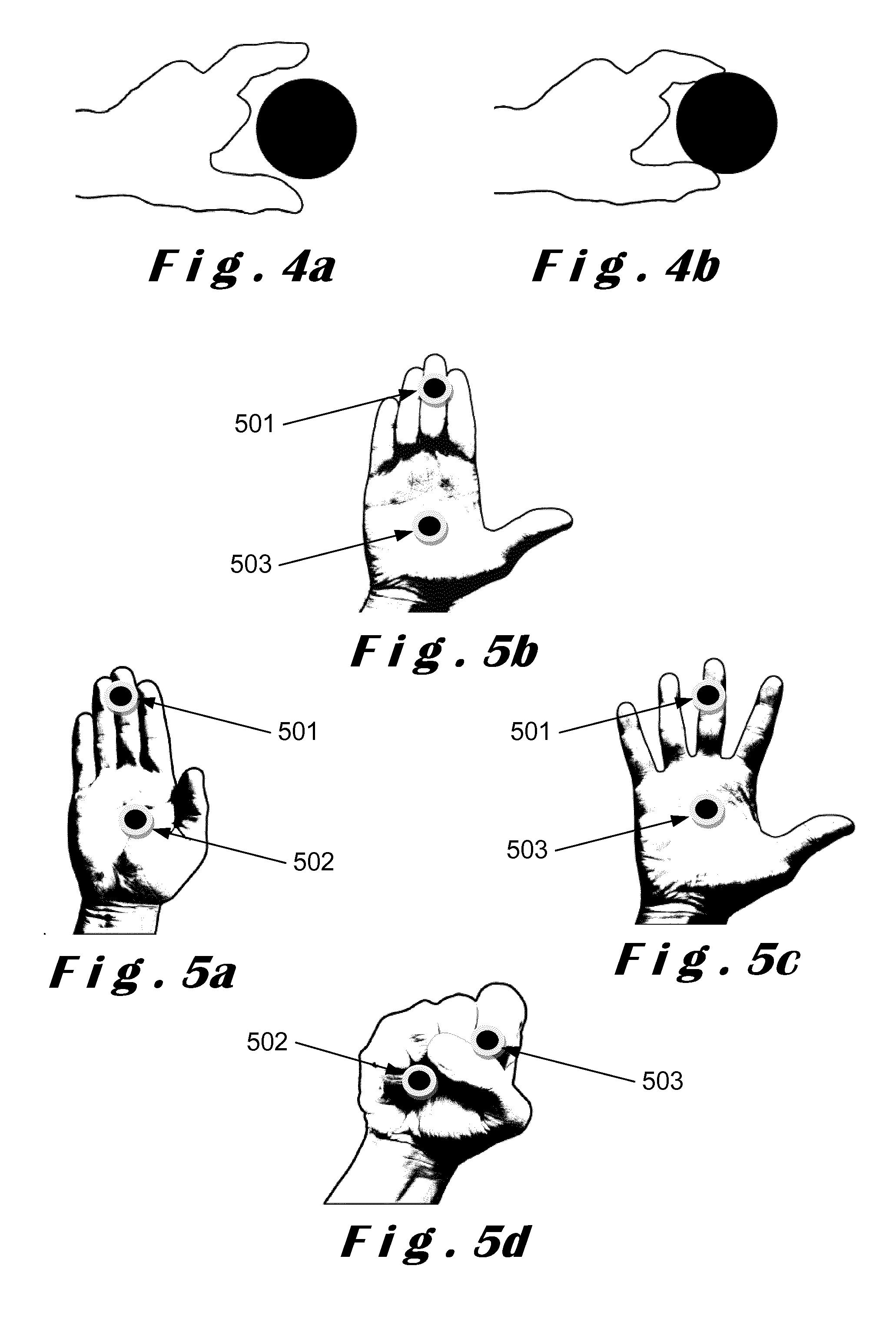 Method and system for human-to-computer gesture based simultaneous interactions using singular points of interest on a hand