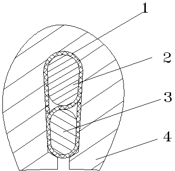 Motor stator having high coil space factor and adopting pressed trapezoidal enamelled wires