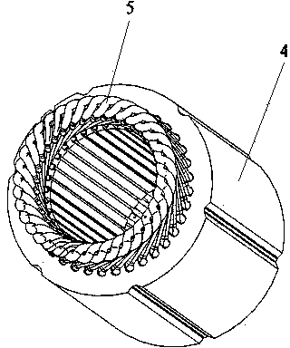 Motor stator having high coil space factor and adopting pressed trapezoidal enamelled wires