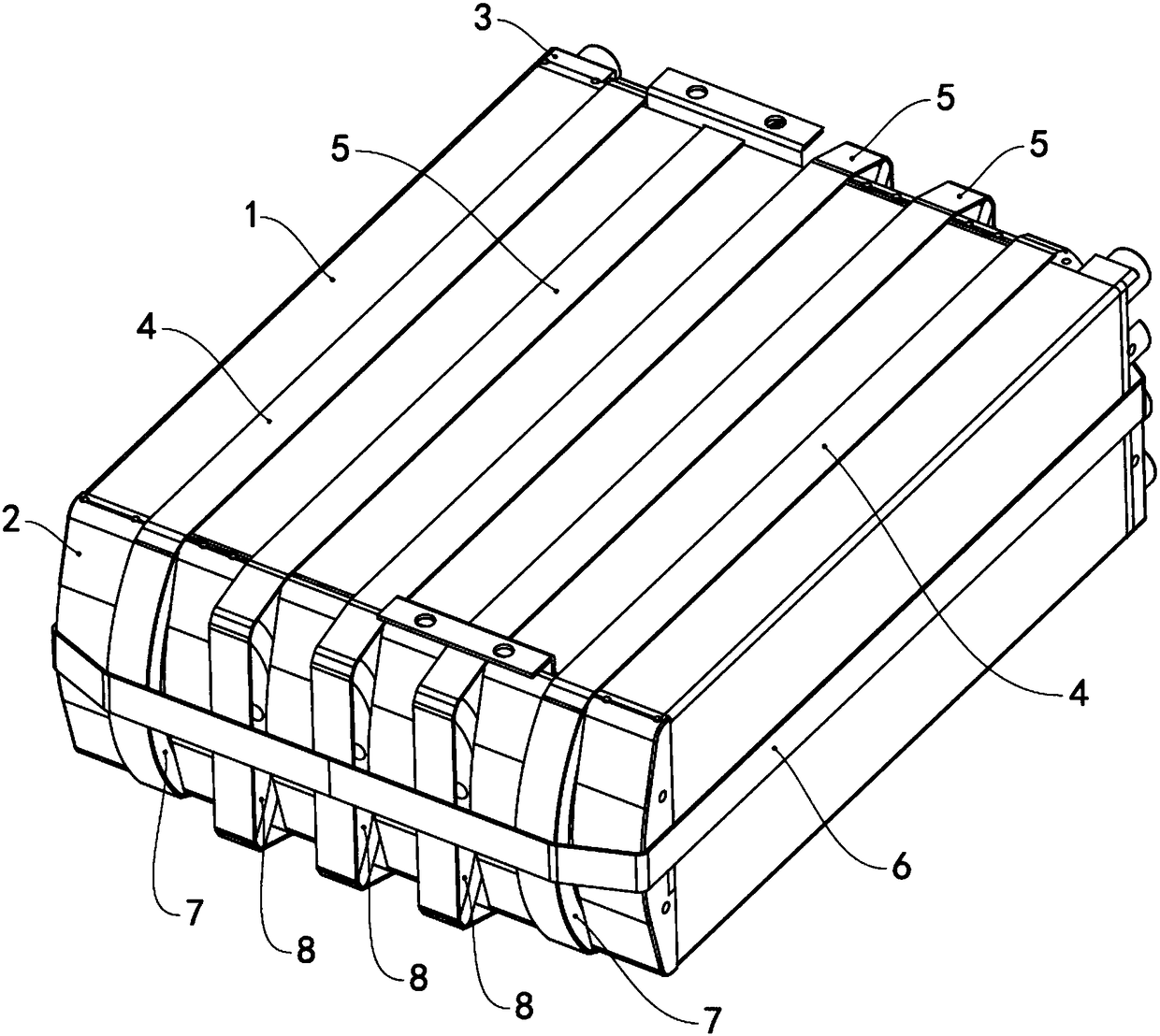 Fastening device for fuel cell stack