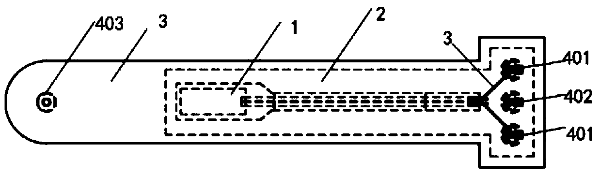 Sensor packaging structure convenient to detach, and packaging method