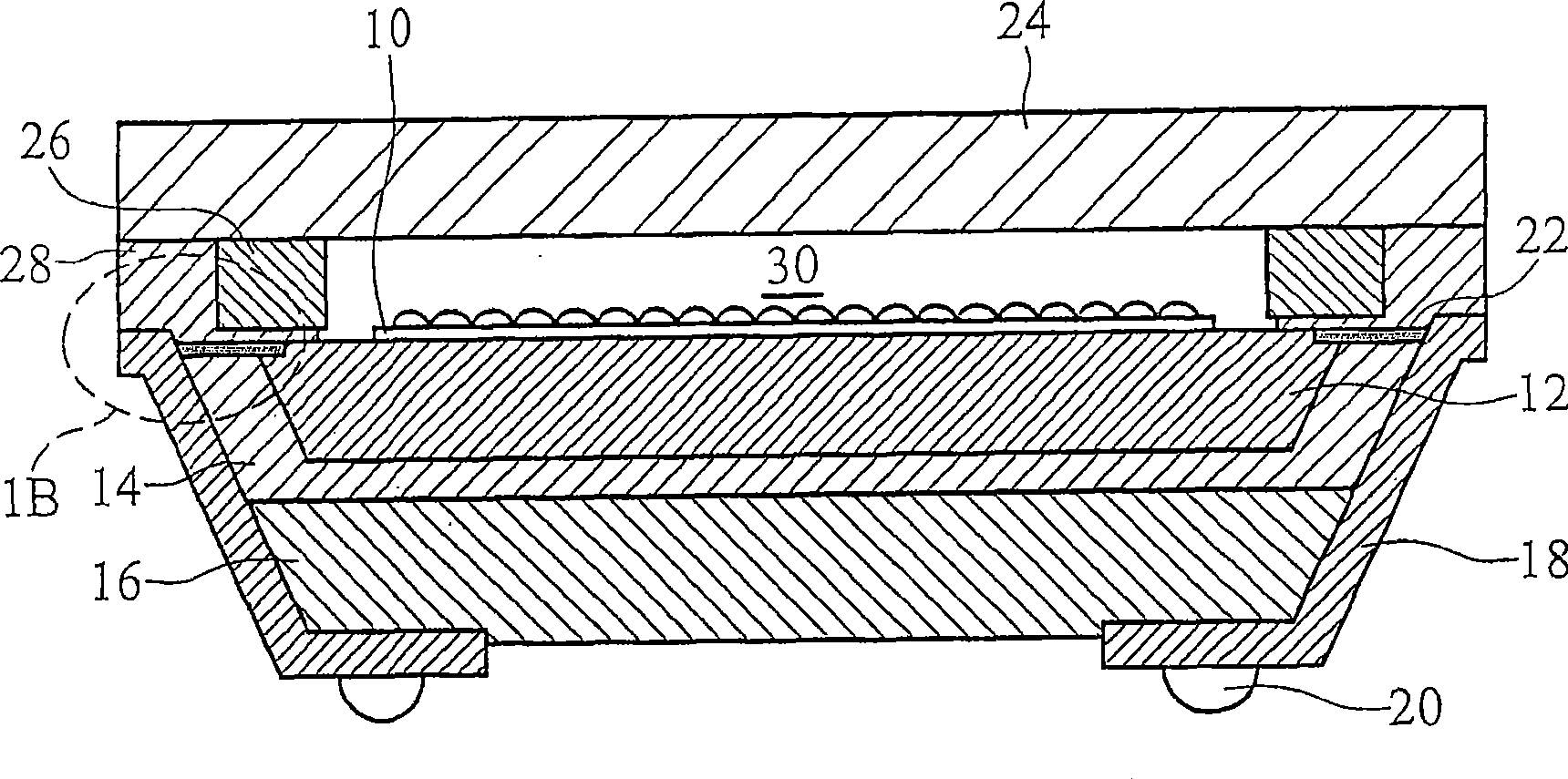 Wafer level package of electronic element and manufacturing method thereof