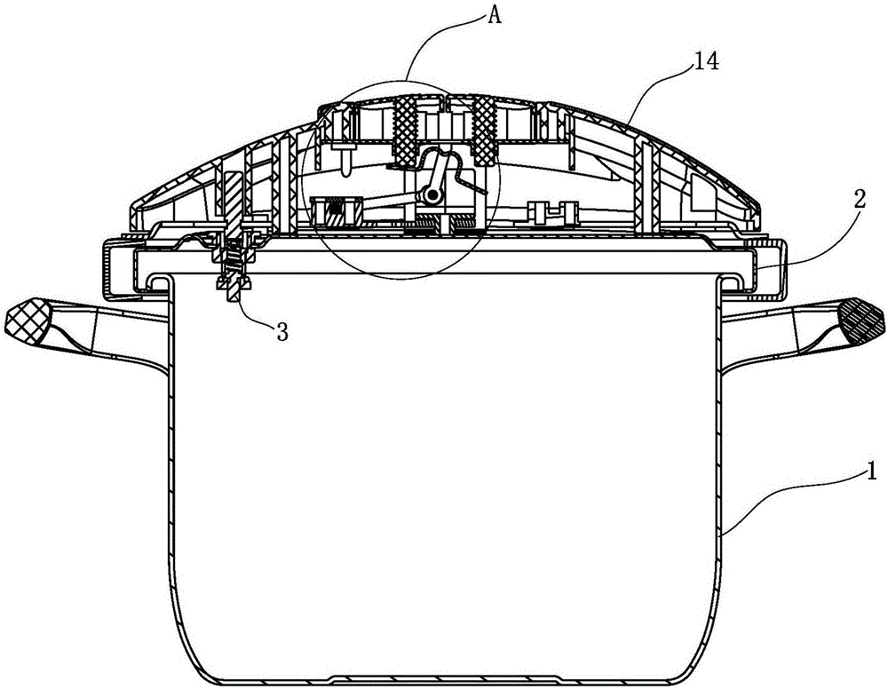 Improved opening-closing structure of clamp pressure cooker