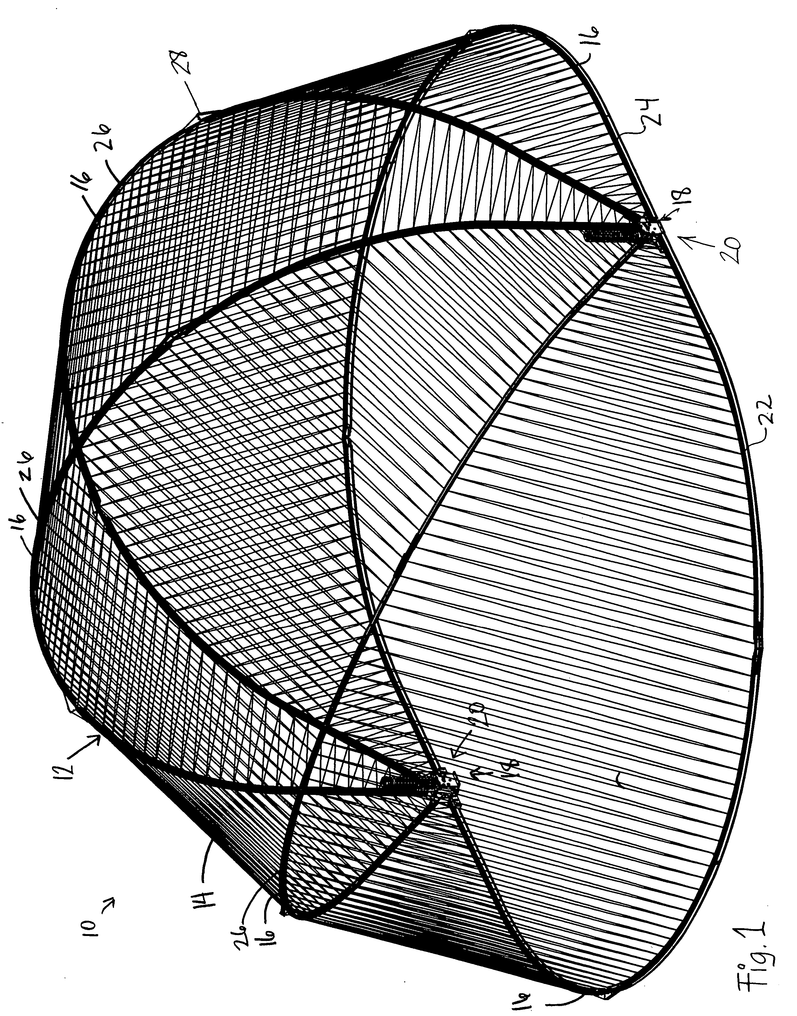 Dome structure and installation apparatus therefor