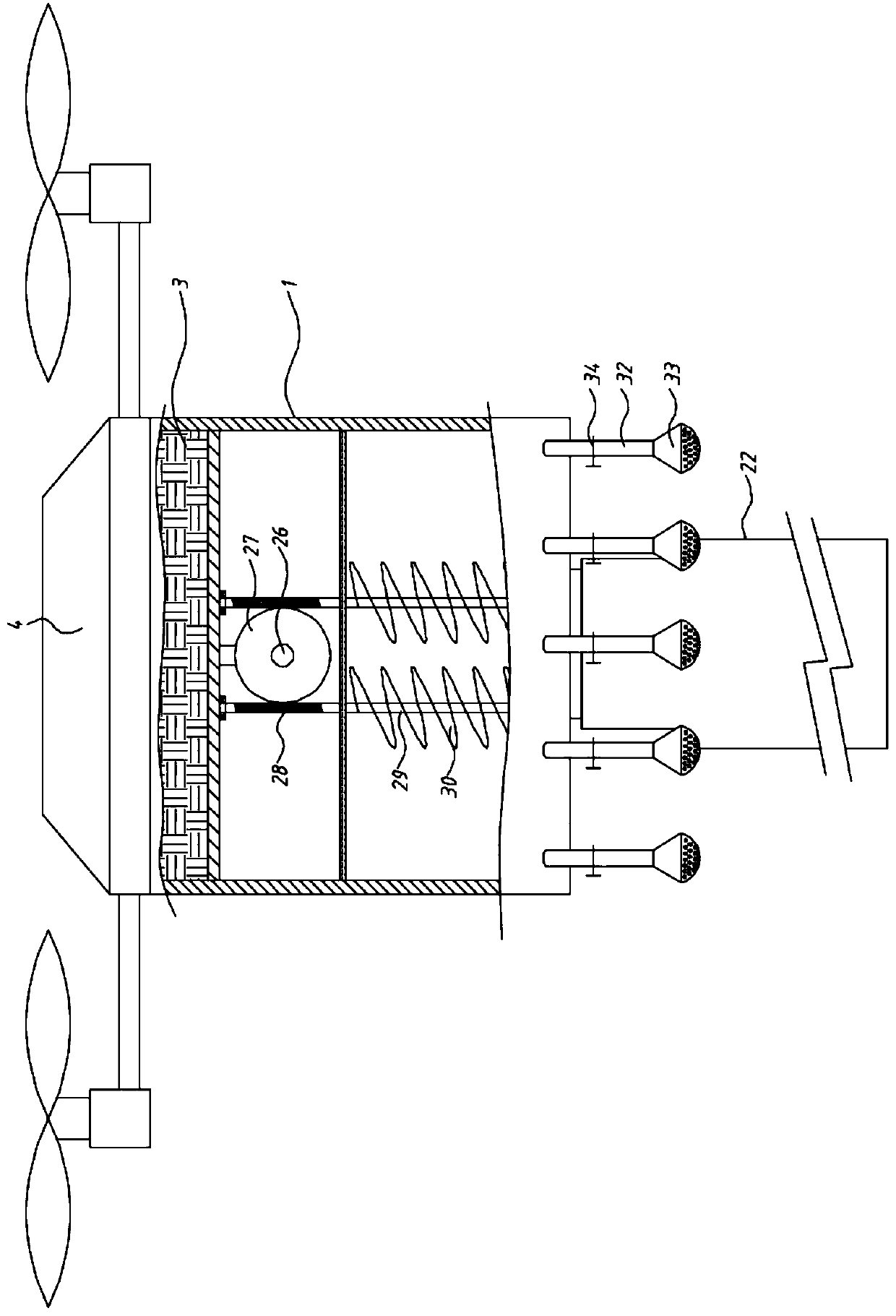 Pesticide spraying unmanned aerial vehicle for preventing and resisting diseases of crops