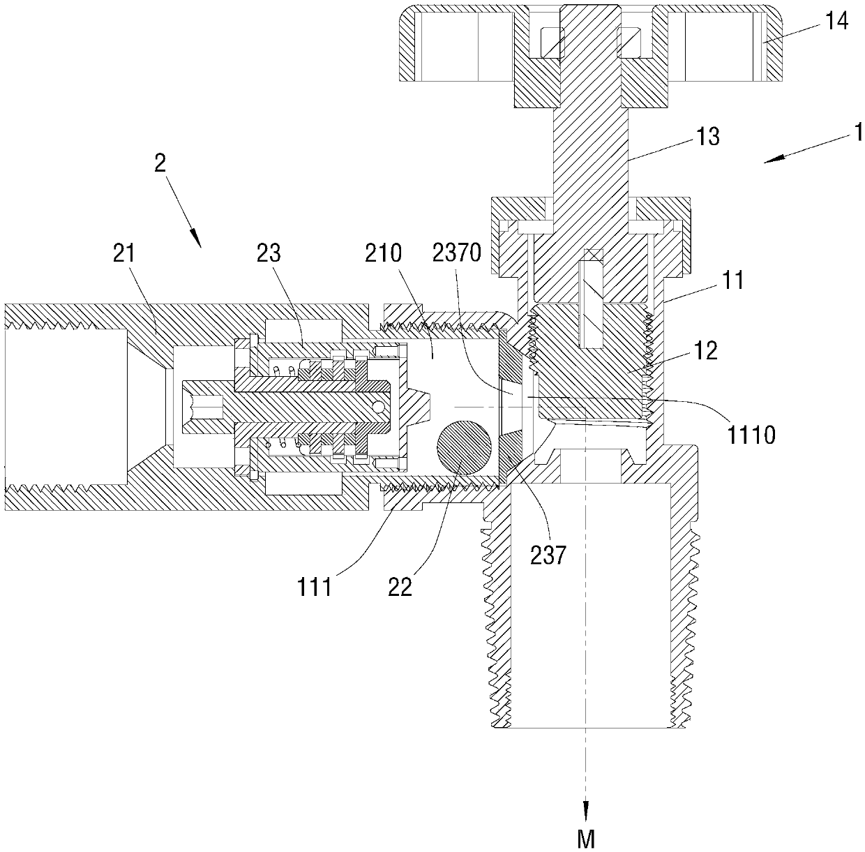 Combination lock valve structure