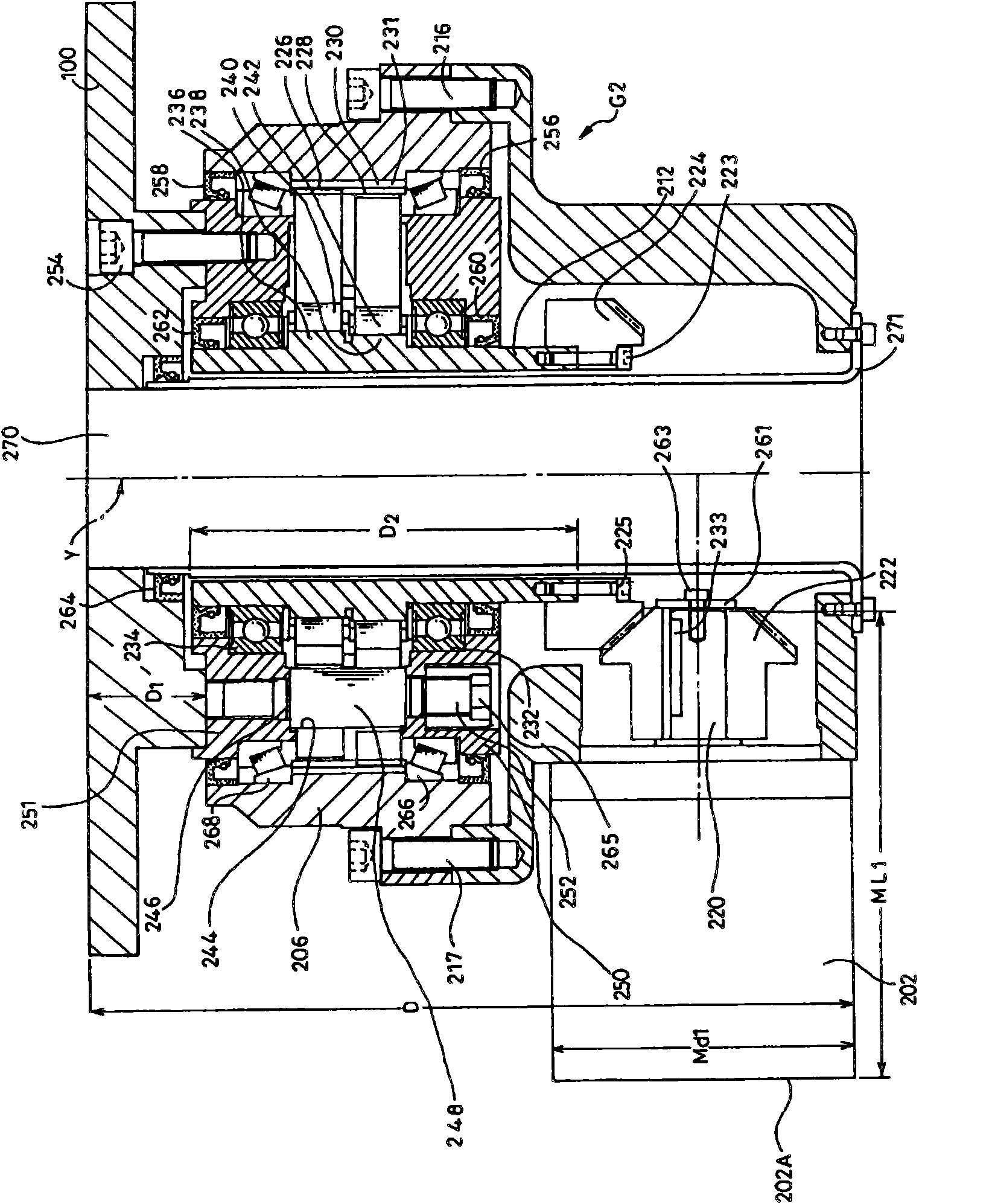 Biaxial rotation type locater